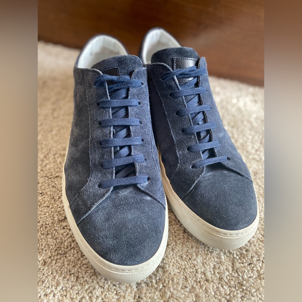 To Boot New York Adam Derrick Mens Suede Sneaker Sz 11 Navy Alpha Made in Italy